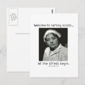 Welkom op de verpleegschool briefkaart (Voorkant / Achterkant)