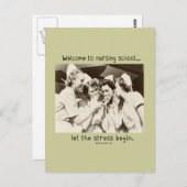 Welkom op de verpleegschool - Laat het Stress begi Briefkaart (Voorkant / Achterkant)