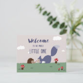 Welkom op de wereld briefkaart (Staand voorkant)