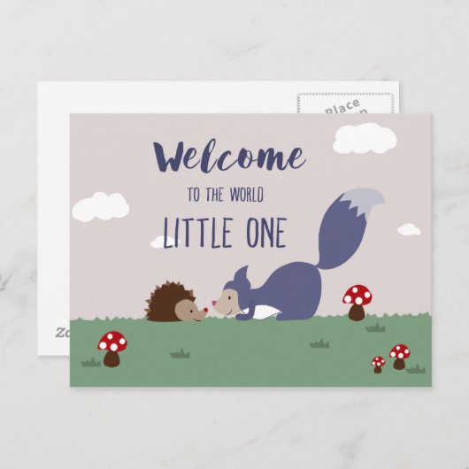 Welkom op de wereld briefkaart (Voorkant / Achterkant)