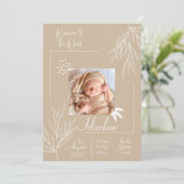 Welkom op de wereld Geboorteaankondigingskaart Kaart (Staand voorkant)