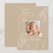 Welkom op de wereld Geboorteaankondigingskaart Kaart (Voorkant / Achterkant)