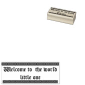 Welkom op de wereld kleine een rubberen stempel (Gestempeld)