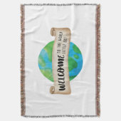 Welkom op de wereld Little One aarde Deken (Voorkant Verticaal)