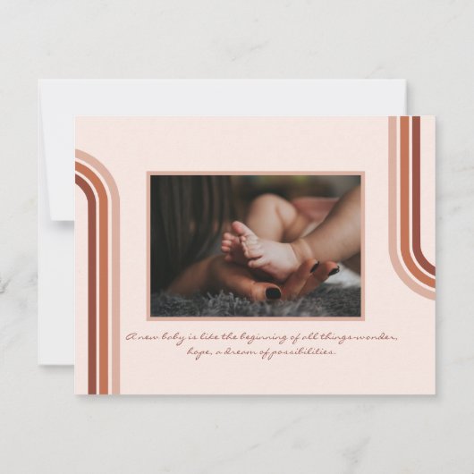 Welkom op de wereld | | Retro Boho Birth (Achterkant)