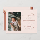 Welkom op de wereld | | Retro Boho Birth (Voorkant / Achterkant)