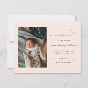 Welkom op de wereld     Retro Boho Birth