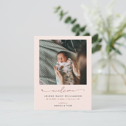 Welkom op de wereld | | Retro Boho Birth (Staand voorkant)