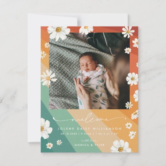 Welkom op de wereld | | Retro Boho Birth (Voorkant)