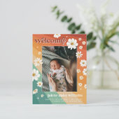 Welkom op de wereld | Retro Boho Birth (Staand voorkant)