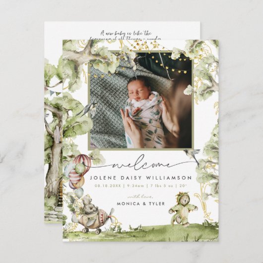 Welkom op de wereld | Woodland Circus Birth (Voorkant / Achterkant)