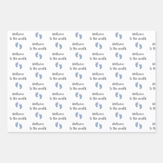 Welkom op de wereldmarkt voor Baby in papierbladen Inpakpapier Vel (Voorkant 2)