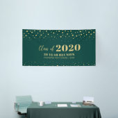 Welkom op Gold & Green Confetti Class Reunion Part Spandoek (Beurs)