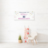 Welkom op het 16e verjaardagsfeestje spandoek (Insitu)