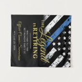 Welkom op het afscheidsfeest van politieagent met  wandkleed (Voorkant (horizontaal))