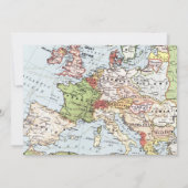 Welkom op het Baby shower van de Floral Map Blue Kaart (Achterkant)