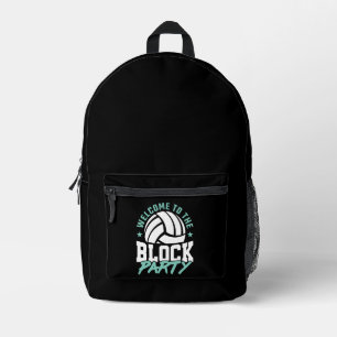 Welkom op het Block Party Grappige Volleybal Bedrukte Rugzak