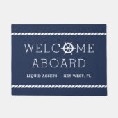 Welkom op het bord | Aangepersonaliseerde naam boo Deurmat (Voorkant)