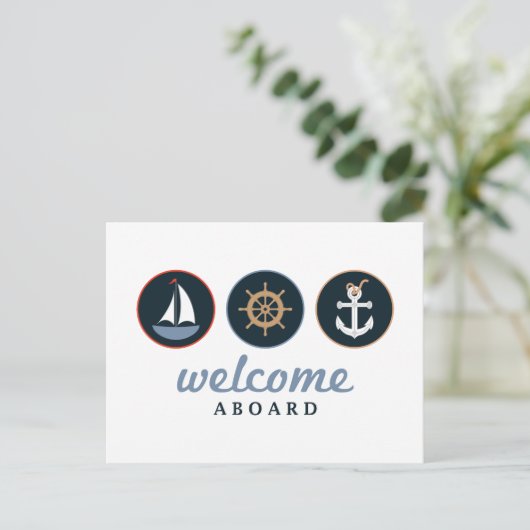 Welkom op het bord briefkaart (Staand voorkant)