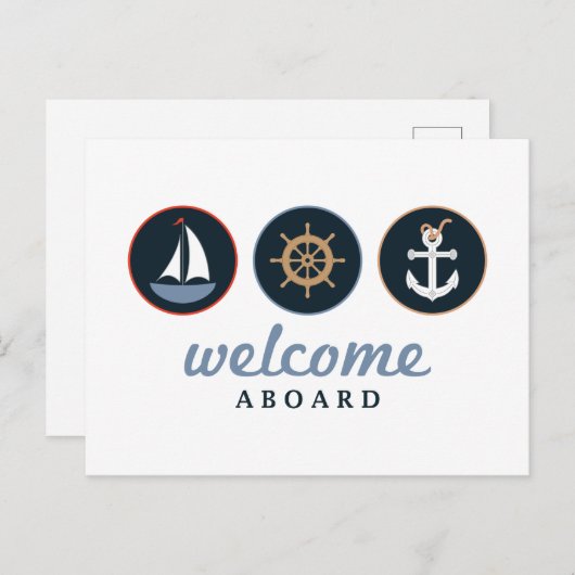 Welkom op het bord briefkaart (Voorkant / Achterkant)