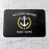 Welkom op het bord Naam Anchor Gold Laurel Black Badmat