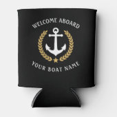 Welkom op het bord Naam Anchor Gold Laurel Black Blikjeskoeler (Voorkant)