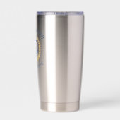 Welkom op het bord Naam Anchor Gold Laurel Navy Geïsoleerde Drinkbeker (Achterkant)