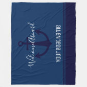 Welkom op het bord Naam Anchor Nautor Fleece Deken (Voorkant)