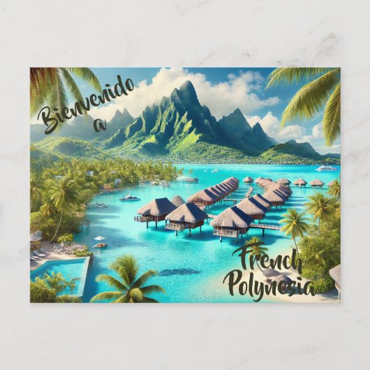 Welkom op het briefkaart Frans-Polynesië (Voorkant)