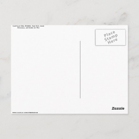 Welkom op het Briefkaart van San Juan (Achterkant)