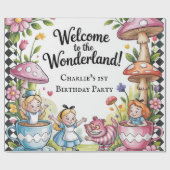 Welkom op het eerste verjaardagsfeestje van Wonder Cadeaupapier (Vlak)