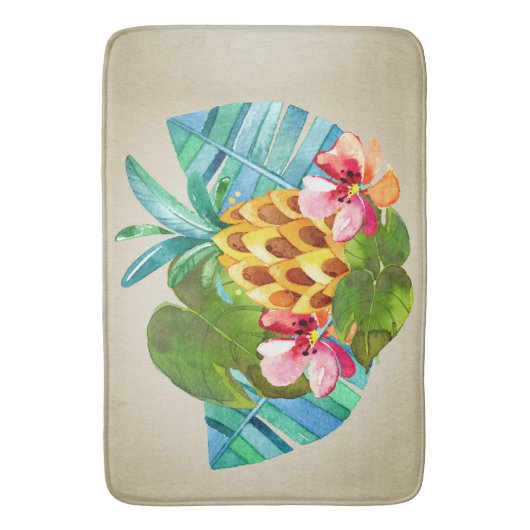 Welkom op het eiland Pineapple Badmat (Voorkant Verticaal)