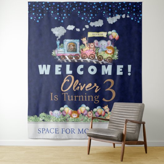 Welkom op het grote feest wandkleed (In situ)