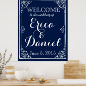 welkom op het huwelijk van het bord van het poster (Keuken)