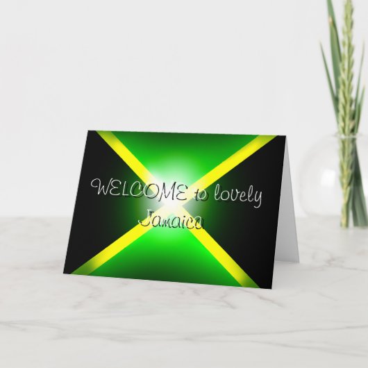 Welkom op het mooie Jamaica Wenskaart Kaart (Voorkant)