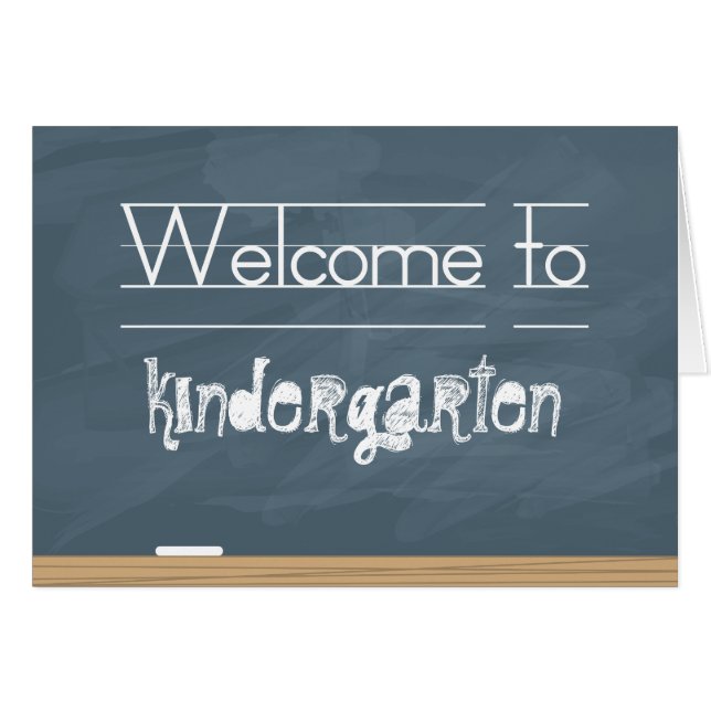 Welkom op het schoolbord met vlekjes (Voorkant Horizontaal)