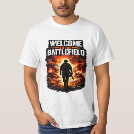 WELKOM OP HET SLAGVELD T-SHIRT (Voorkant)