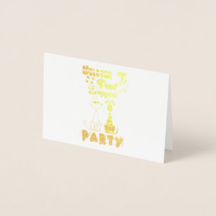 Welkom op het vierbenige feest folie kaarten