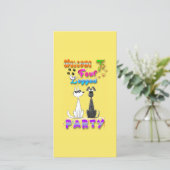 Welkom op het vierbenige feest kaart (Staand voorkant)