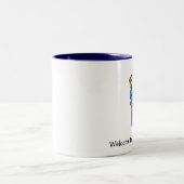 Welkom op het volgende niveau! tweekleurige koffiemok (Center)