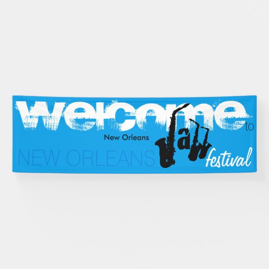 Welkom op Jazz Festival Banner (Horizontaal)