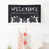 Welkom op je eigen risico spandoek (Insitu)