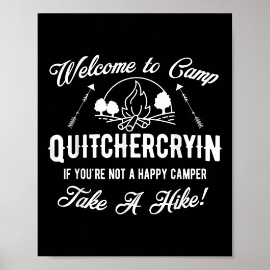 Welkom op Kamp, Kampeerleven, Grappige Vader Kampe Poster (Voorkant)