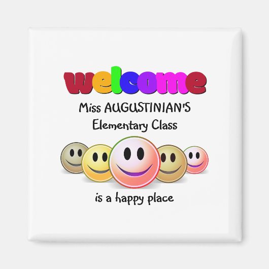 Welkom op maat voor leraren magneet (Voorkant)