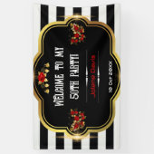 Welkom op mijn 50ste verjaardagsfeestje spandoek (Verticaal)