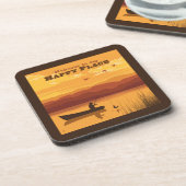 Welkom op mijn gelukkige plek bier onderzetter (Linkerzijde)