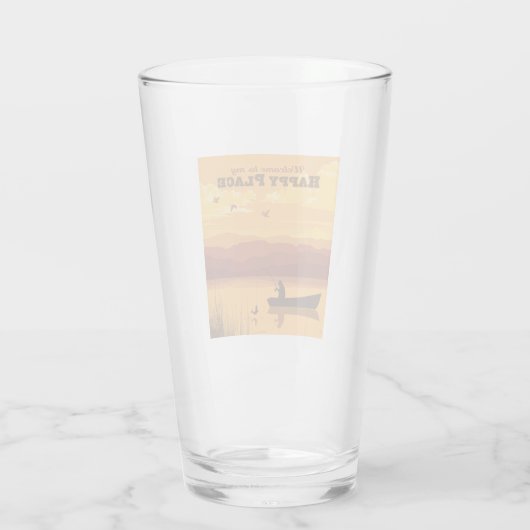 Welkom op mijn gelukkige plek glas (Achterkant)