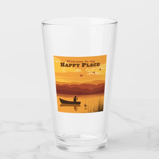 Welkom op mijn gelukkige plek glas (Voorkant)