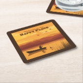 Welkom op mijn gelukkige plek kartonnen onderzetters (Schuin)