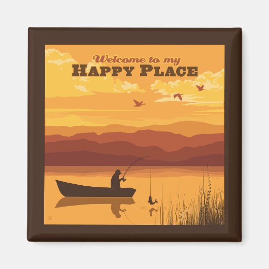 Welkom op mijn gelukkige plek magneet (Voorkant)